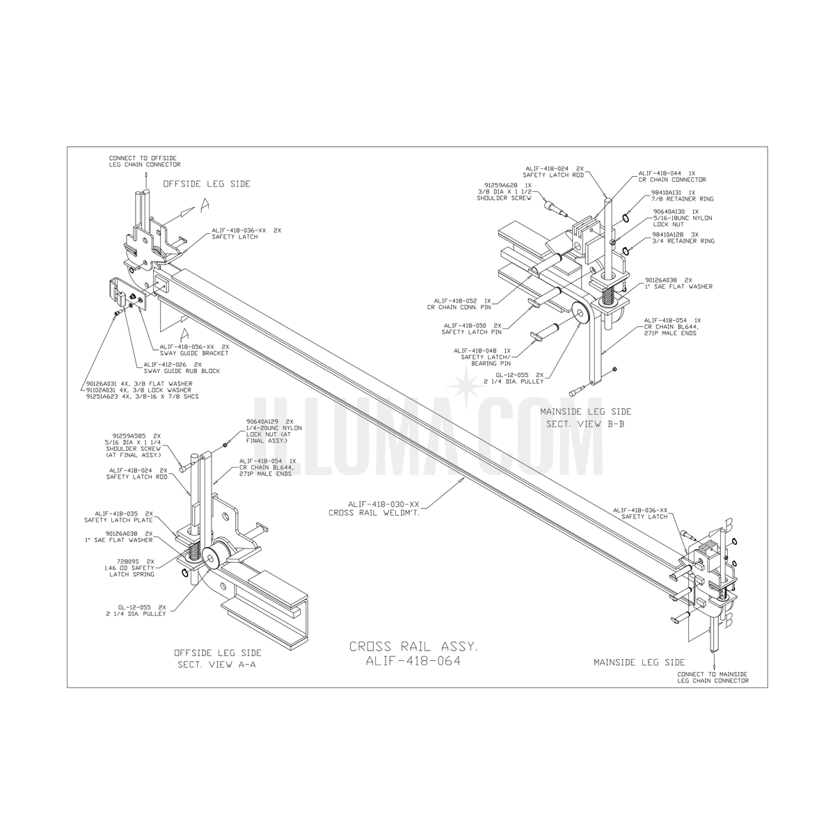 Cross Rail Assy (ALIF-418-064)