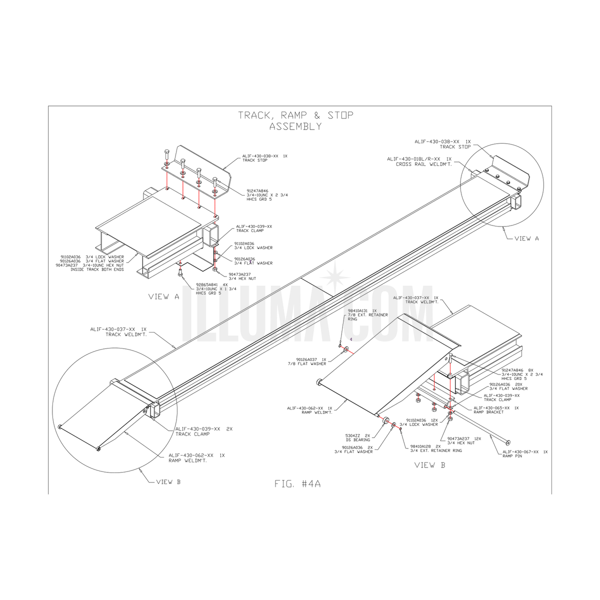 Track, Ramp & Stop Assembly