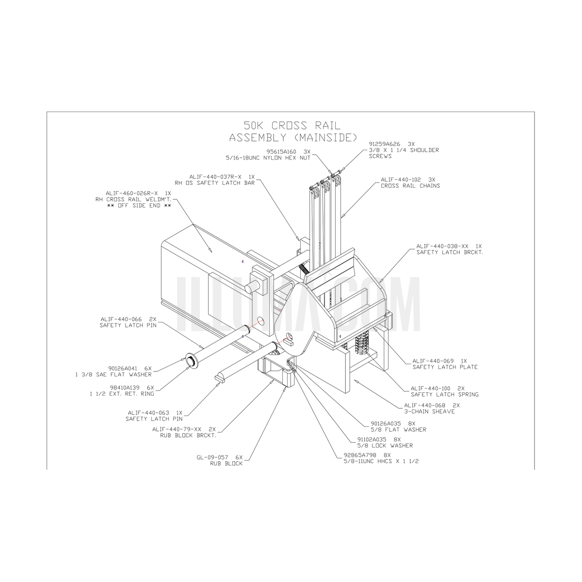 Cross Rail Assembly (Mainside)