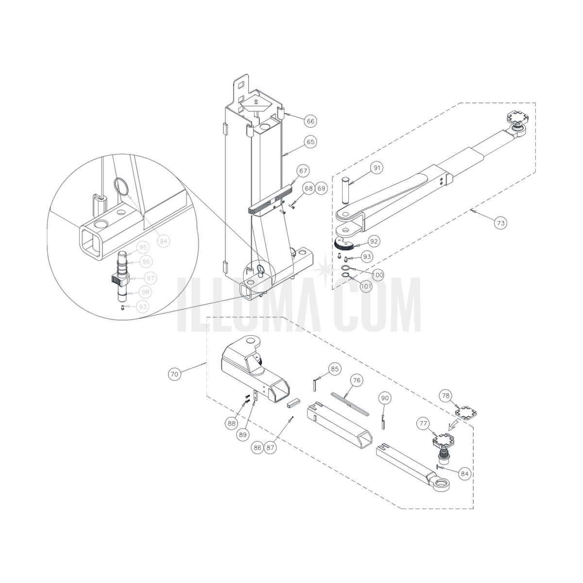 Carriage & 3-Stage Arm Pack (B2202SD)