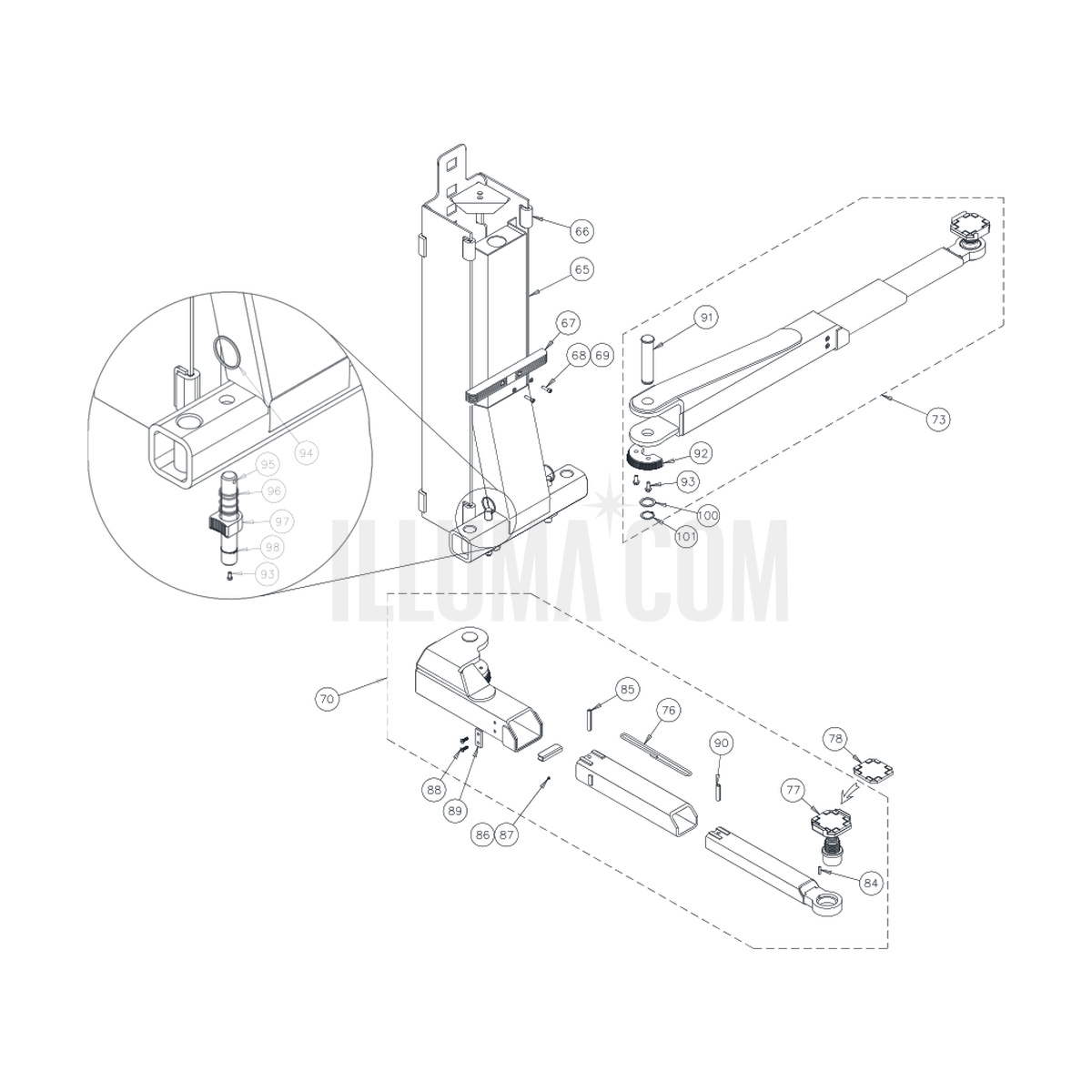 Carriage & 3-Stage Arm Pack (B2202SD)