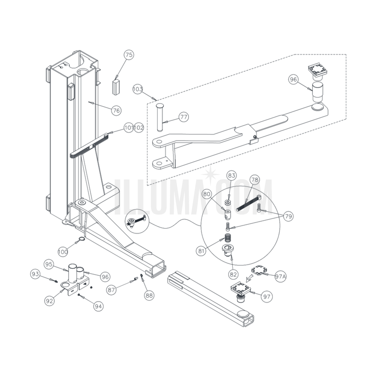 Carriage & 2-Stage Arms