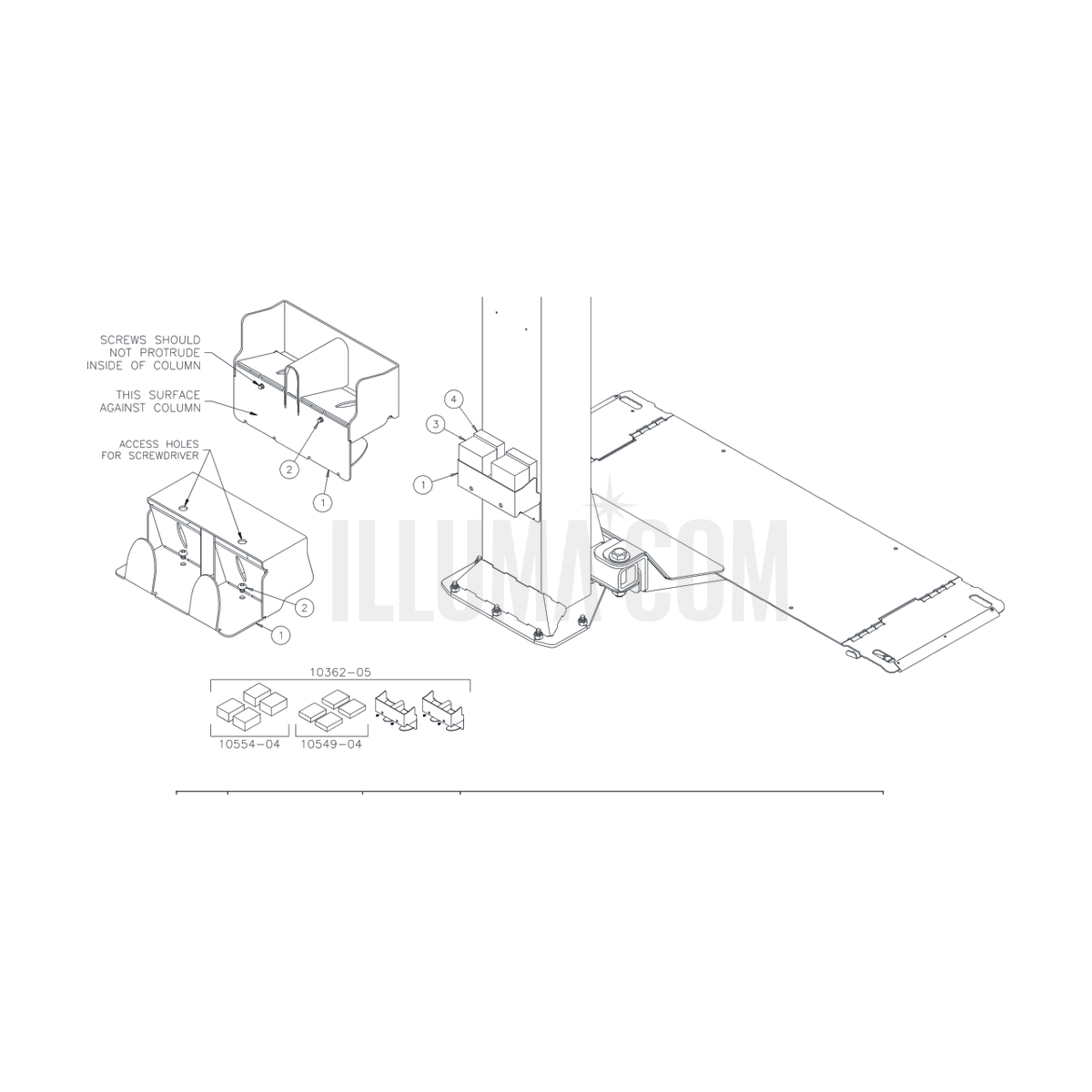 Challenger Lifts CLXP9 Spotting Blocks Parts Diagram | Panther Lift