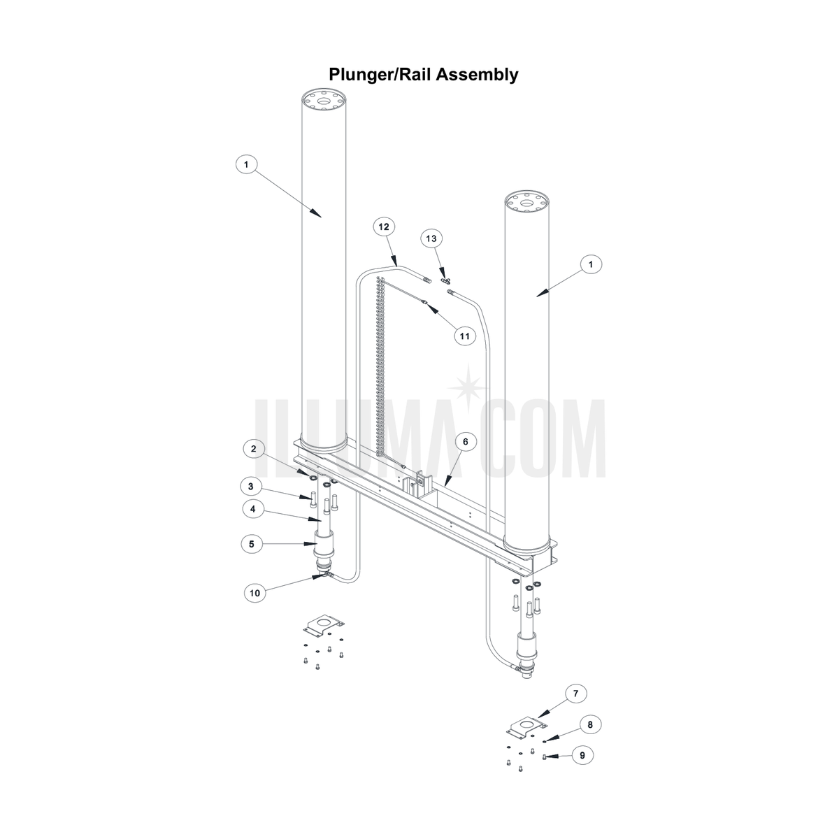 Plunger / Rail Assembly