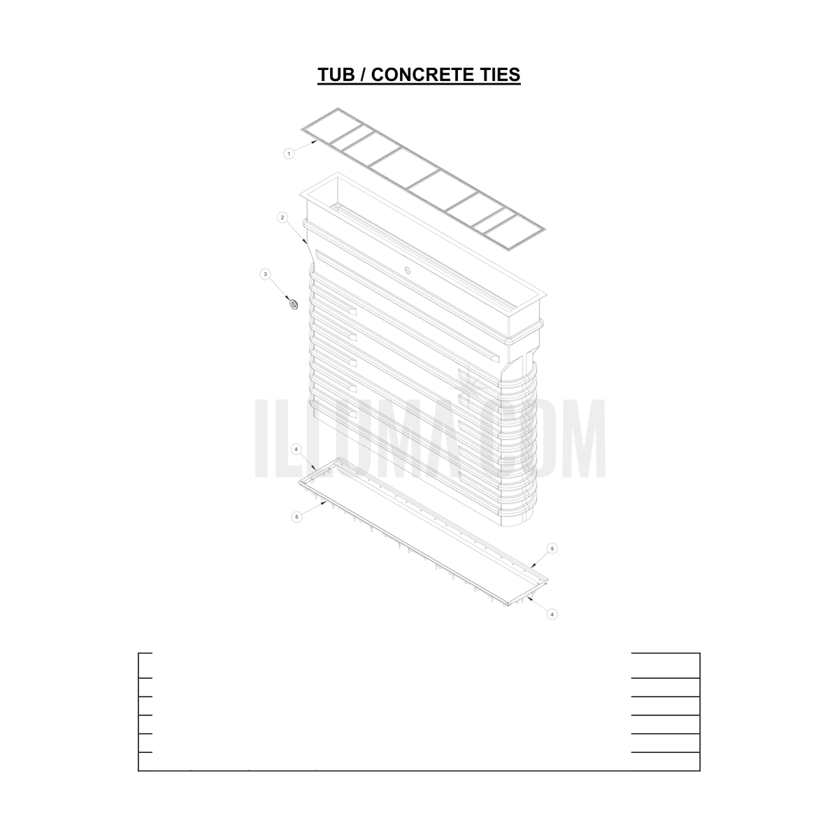 Tub / Concrete Ties