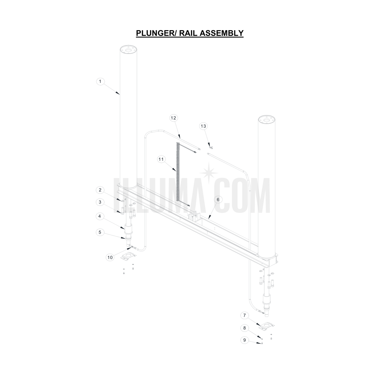 Plunger / Rail Assembly