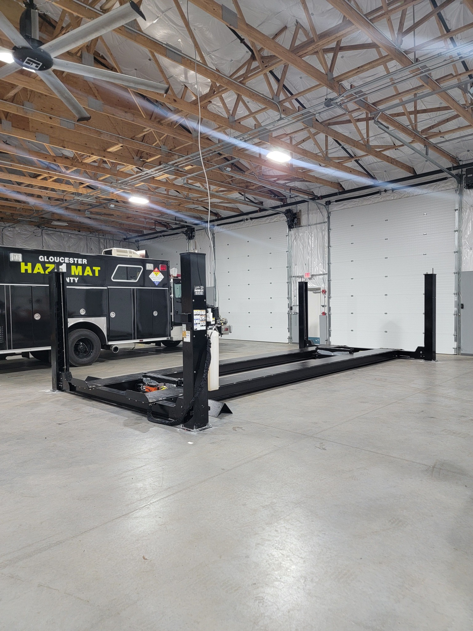 Completed 4-post service lift install