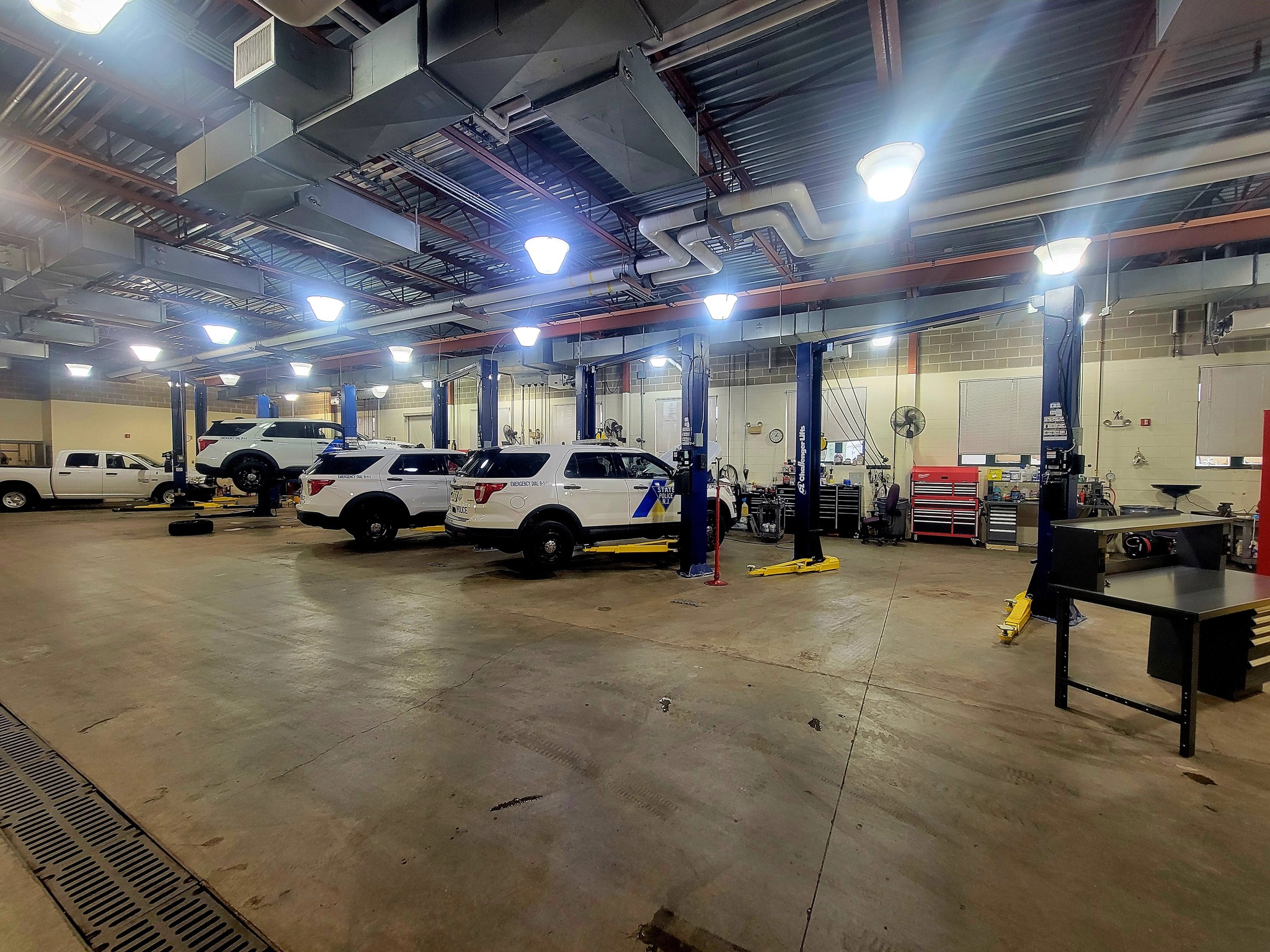 2-post lift install with vehicle raised