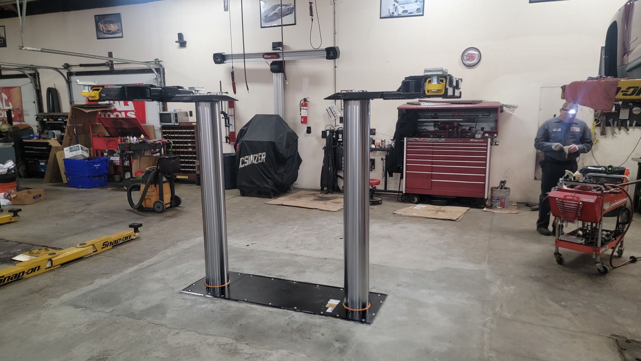Inground lift install by Panther Lift