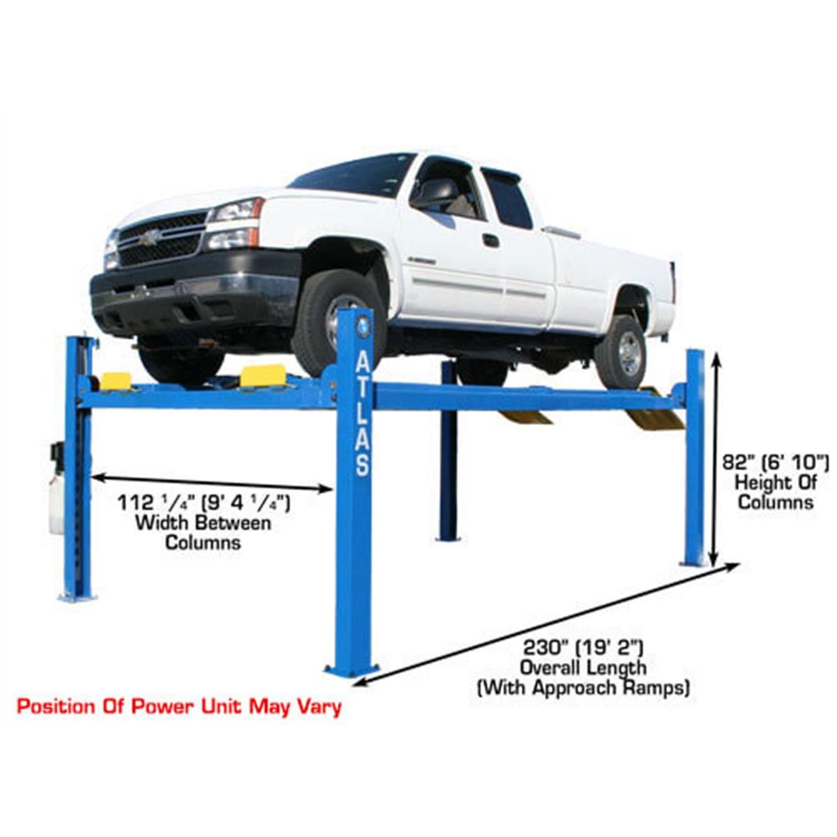 Atlas 412 12,000 lb ALI Certified Heavy Duty 4-Post Lift - Image 3