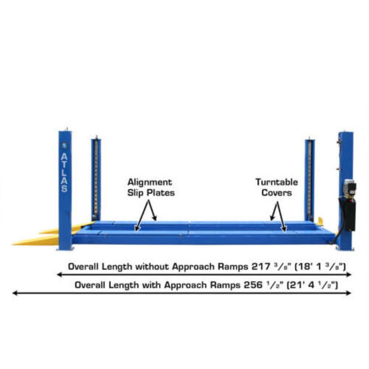 Atlas ATEATTD-414AT 414A 14000 lb 4-POST Alignment Lift w/ Turntables - Image 8