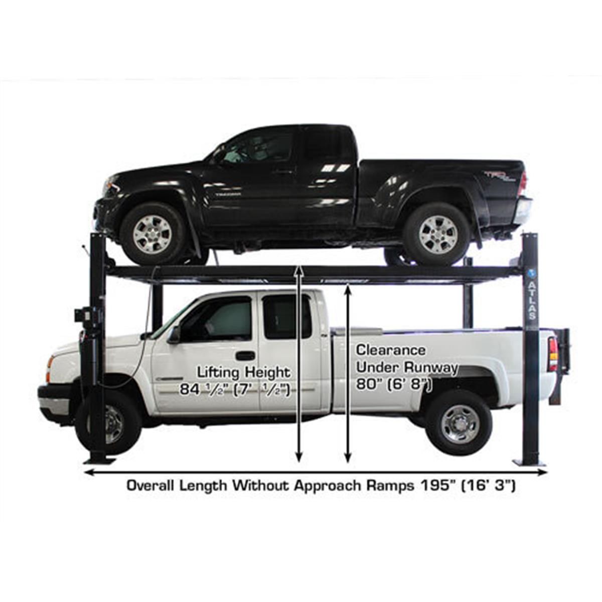 Atlas Garage Pro 8000-EXT-L 8,000 lb Extra Tall/Extra Long 4-Post Lift - Image 3