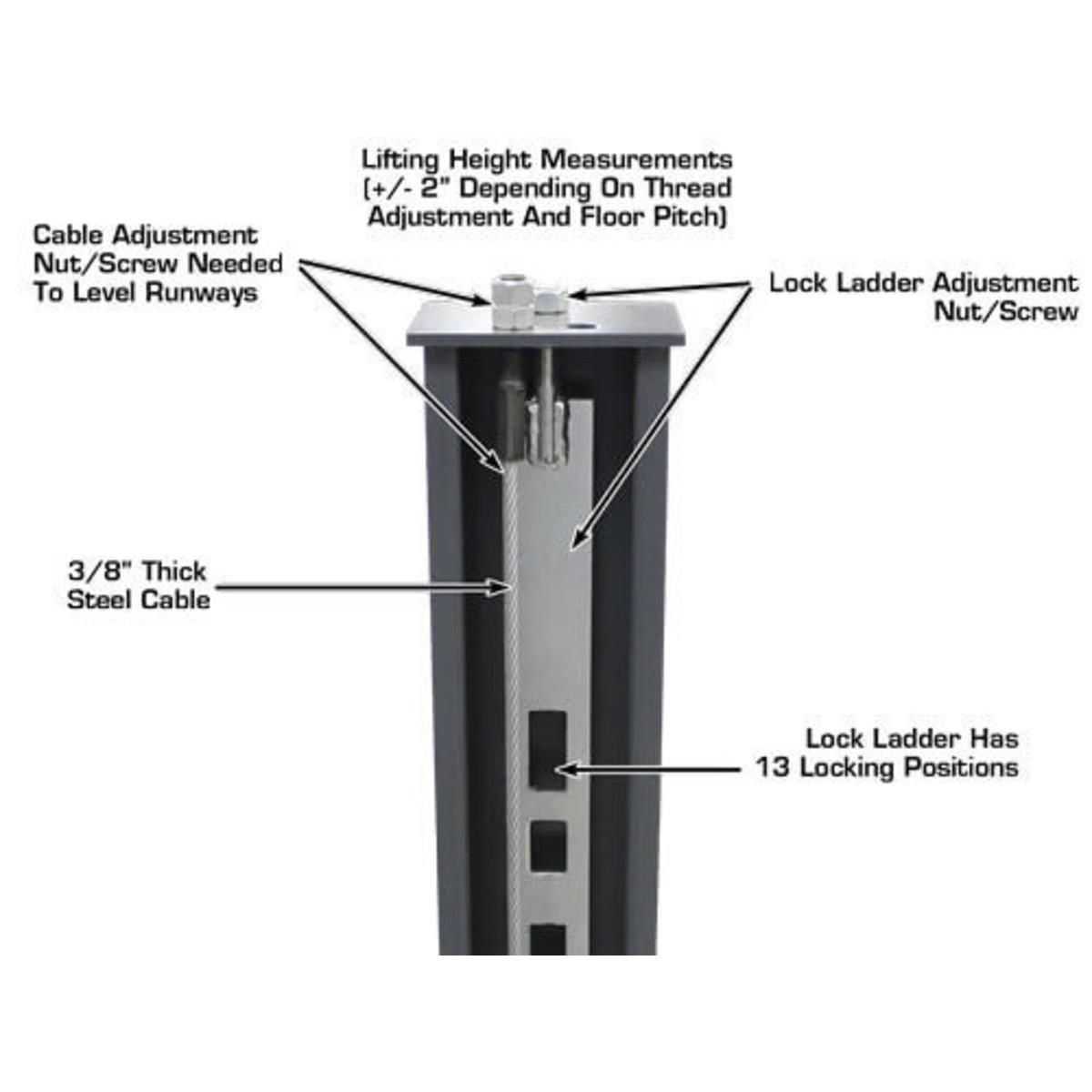 Atlas 408SL 8,000 lb ALI Certified Hobbyist 4-Post Lift - Image 17