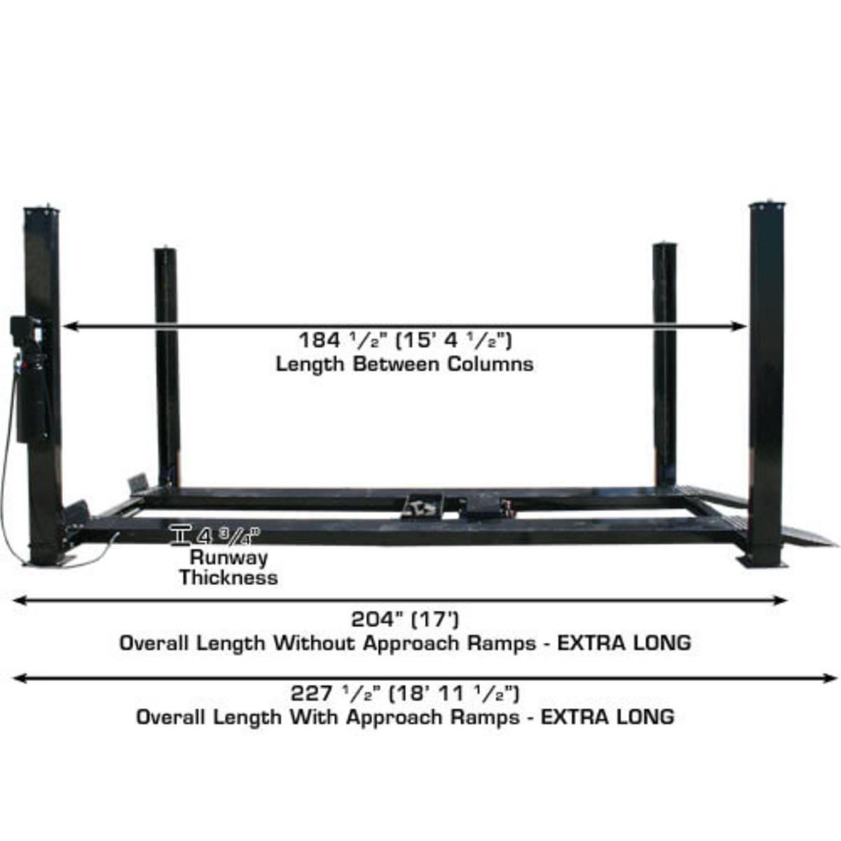 Atlas Garage Pro 9000 9,000 lb Extra Wide/Tall/Long 4-Post Lift - Image 12