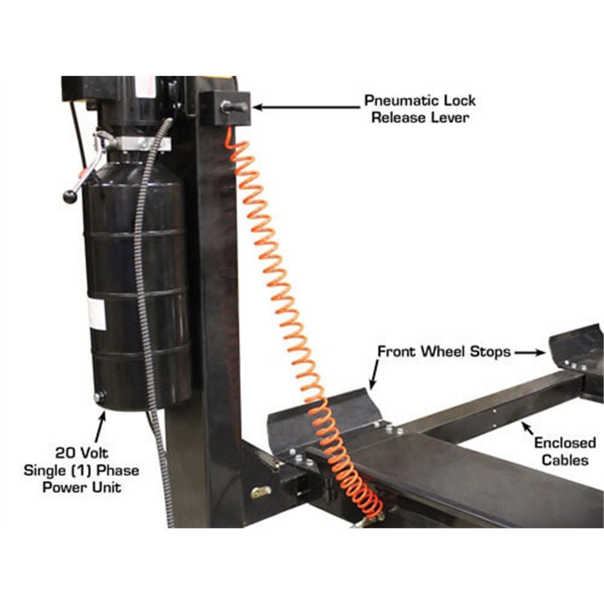 Atlas ST-7000 7,000 lb Super Tall 4-Post Storage Lift - Image 5