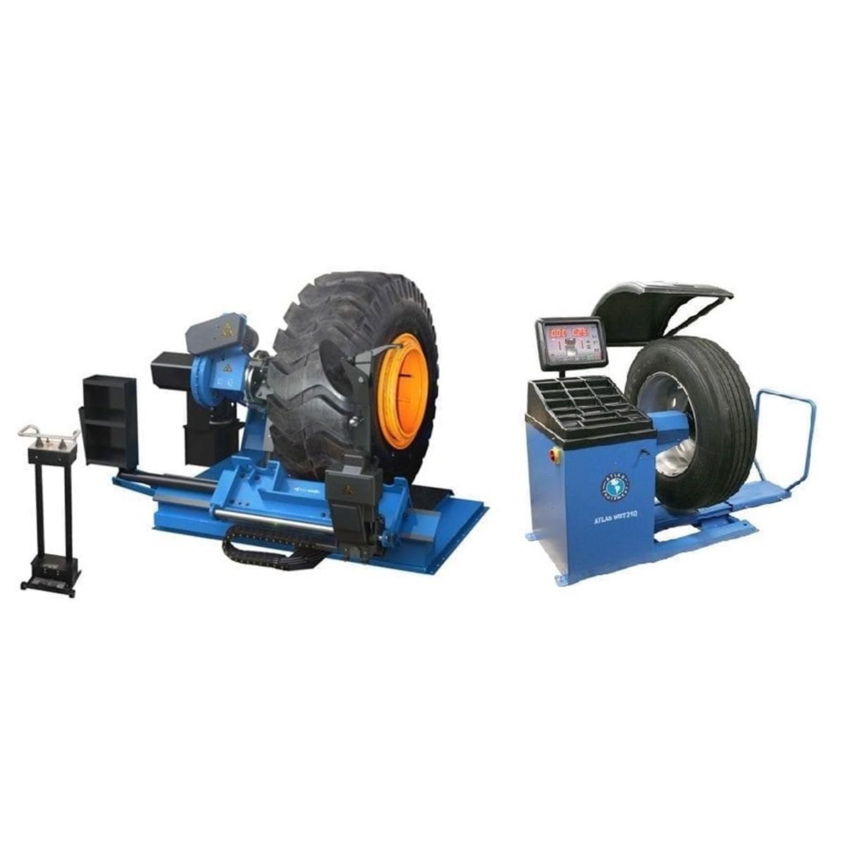 TTC-306 + WBT-210 Fully Automated Super-Duty Truck Tire Changer and Wheel Balancer Combo