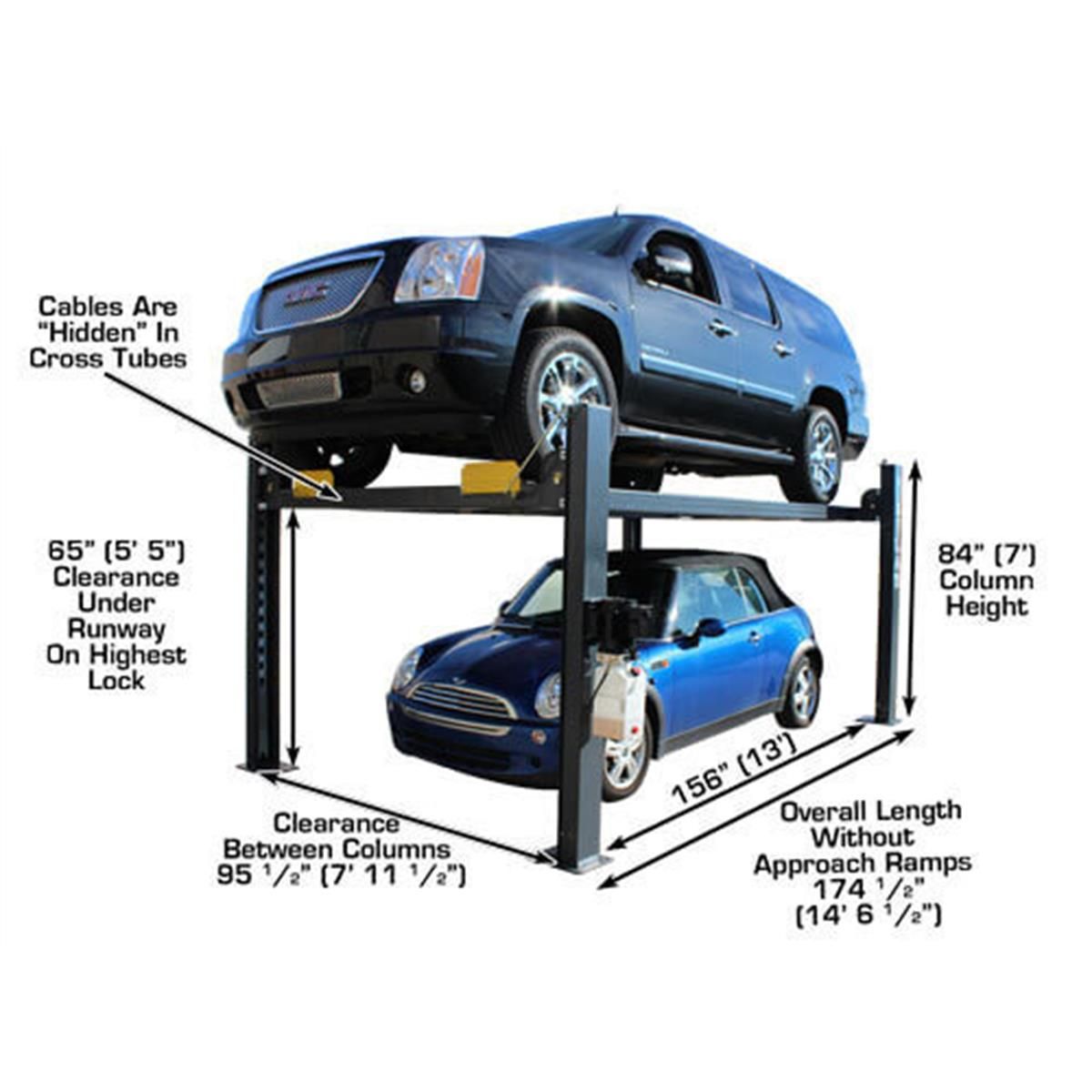 Atlas 408SL 8,000 lb ALI Certified Hobbyist 4-Post Lift - Image 2