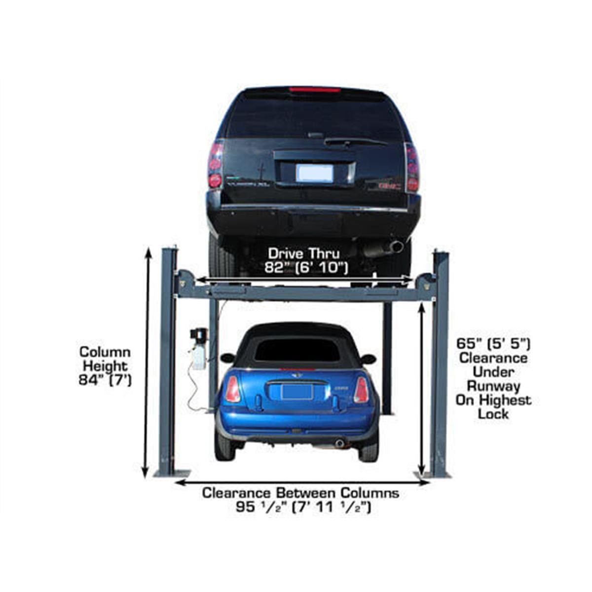Atlas 408SL 8,000 lb ALI Certified Hobbyist 4-Post Lift - Image 5